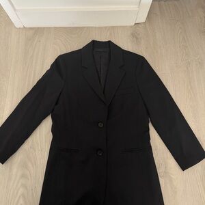 The Row Black cropped sleeve two button blazer size 10